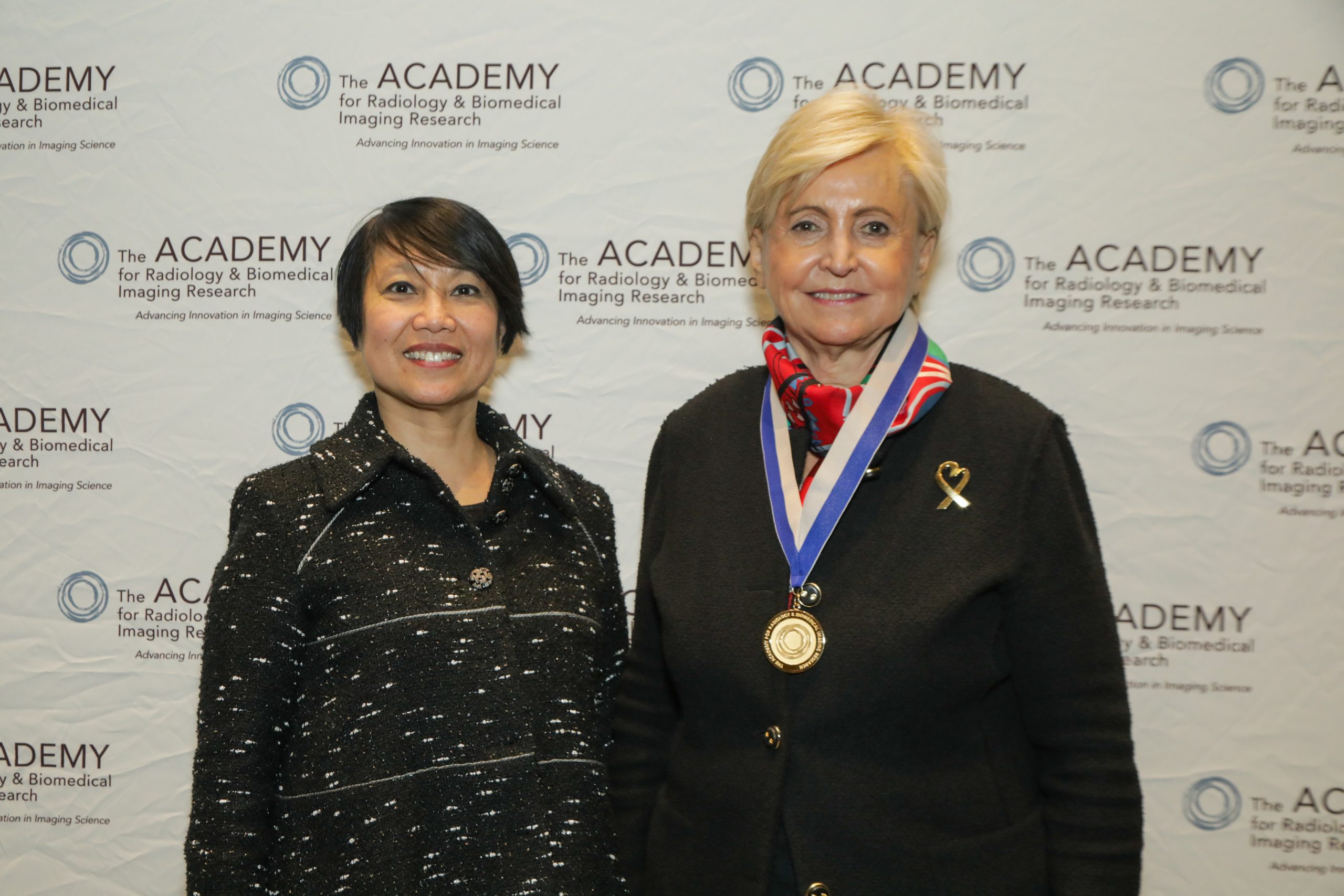 Dr. Hedvig Hricak with Dr. Ruth Carlos, Academy President